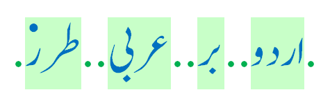 Urdu ... Atomisation ... in Arabic Mode